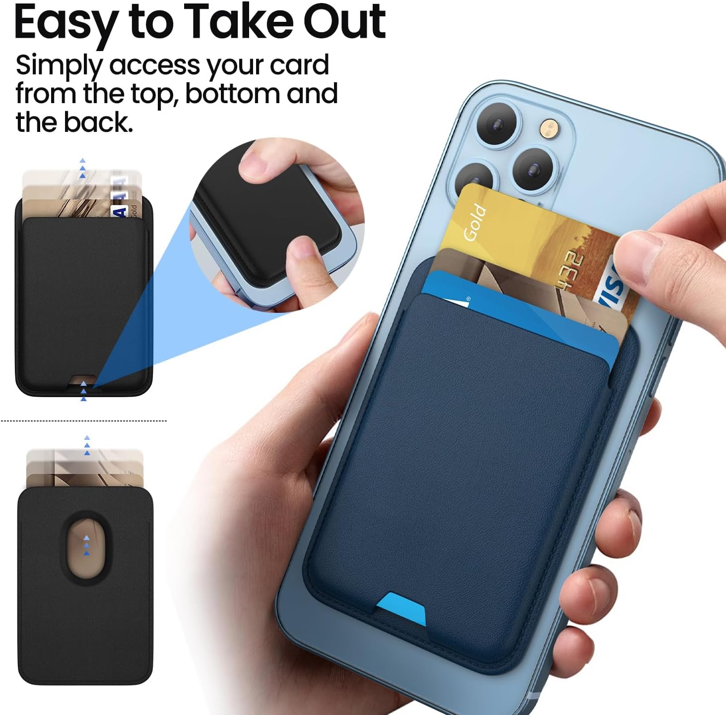 Magnetic Wallet Compatible with MagSafe for iPhone 17, 16, 15, 14, 13, 12