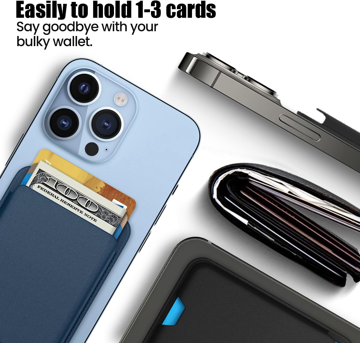 Magnetic Wallet Compatible with MagSafe for iPhone 17, 16, 15, 14, 13, 12