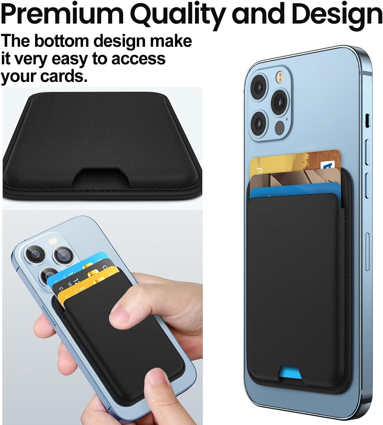 Magnetic Wallet Compatible with MagSafe for iPhone 17, 16, 15, 14, 13, 12