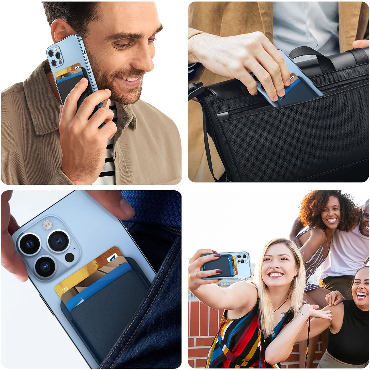 Magnetic Wallet Compatible with MagSafe for iPhone 17, 16, 15, 14, 13, 12